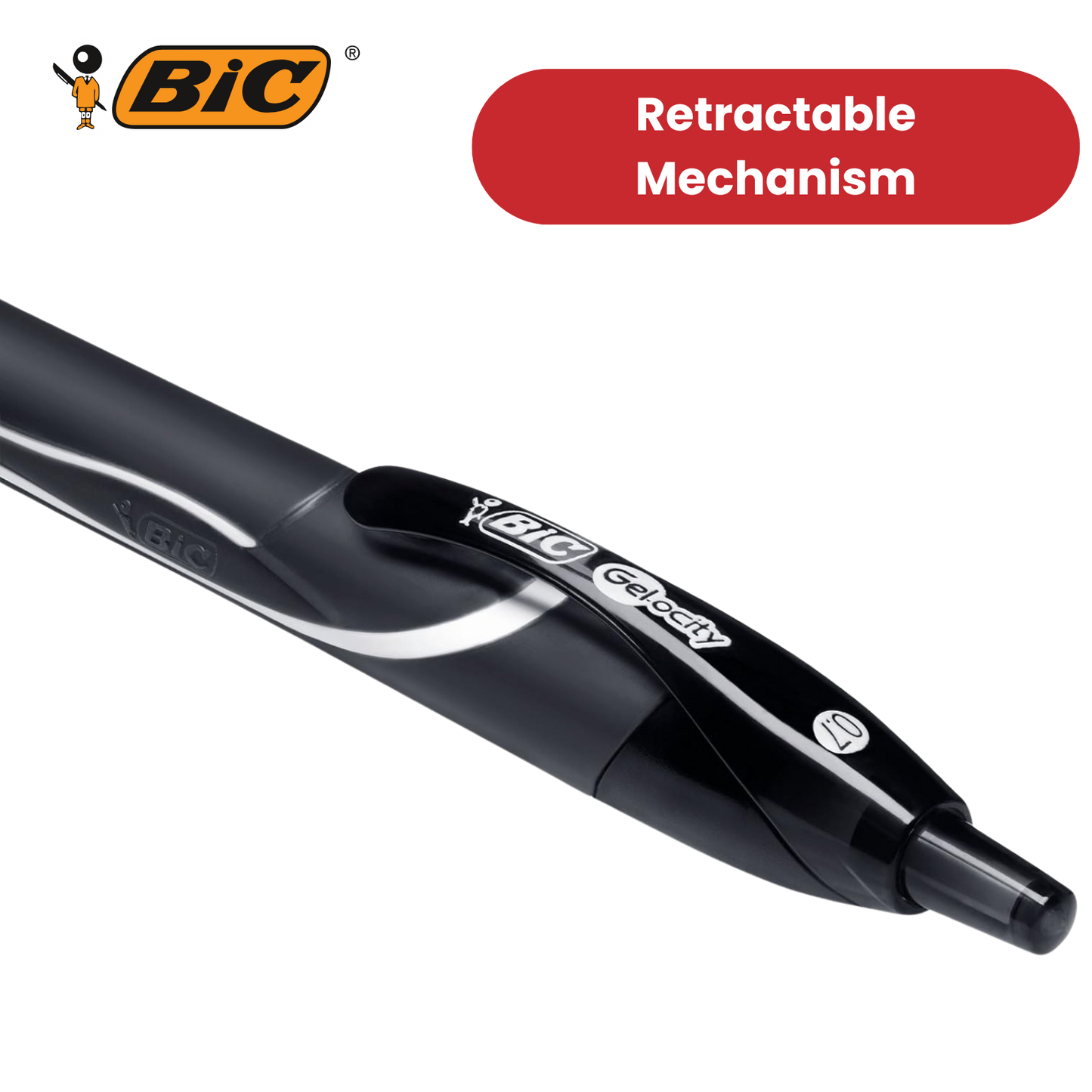 BIC Gelocity Quick Dry Gel Pens Black Ink Medium Point