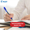 Pilot G2 10 Broad Blue Ballpoint - Retractable Pen, 0.6mm Refillable Biro for Kids