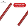 Durable Red Spine Bars - A4 Plastic Slide Binder, 6mm Strip Paper Binder for Work (Pack of 100)