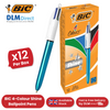Bic 4 Colour Shine - Blue - Pack of 12