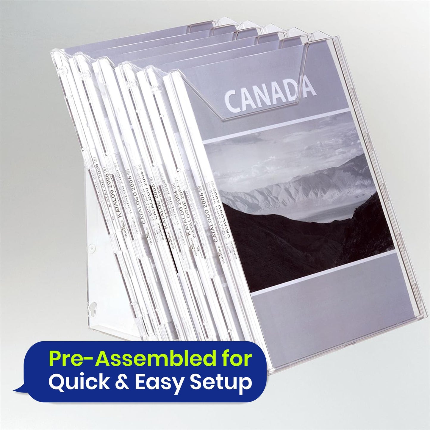 Large COMBIBOXX A4 Literature Holder Wall-Mounted or Tabletop Durable