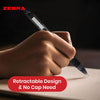 Zebra Smooth  Ballpoint Pen Black Z Grip Retractable Pen 1.0mm Medium Point Biro for School Office (Pack of 50)
