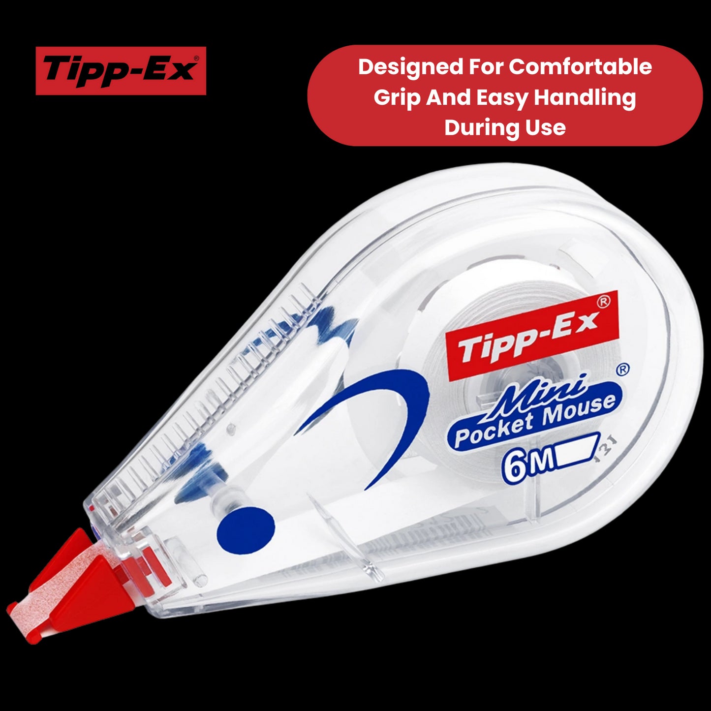 Tipp-Ex Mini Pocket Mouse Correction Roller - Ideal for Quick Edits, Pack of 1