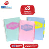 Pukka Pad Project Book - Assorted Pastel Divider Notebook, 200 Pages A4 Notepad for Meetings