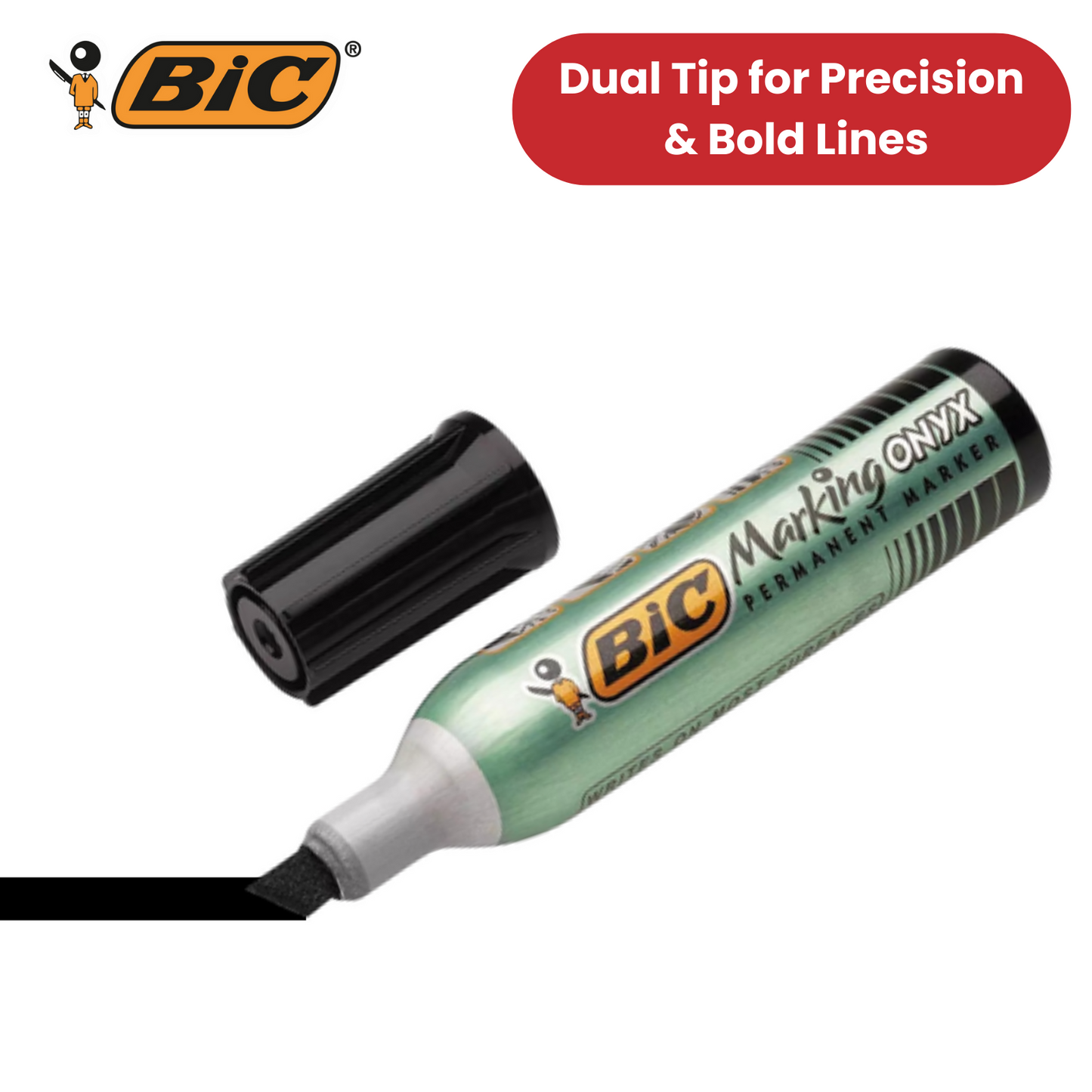 BIC ONYX 1482 Mini Permanent Marker Bullet Tip Assorted Pack of 4 - 1 to 5 Packs