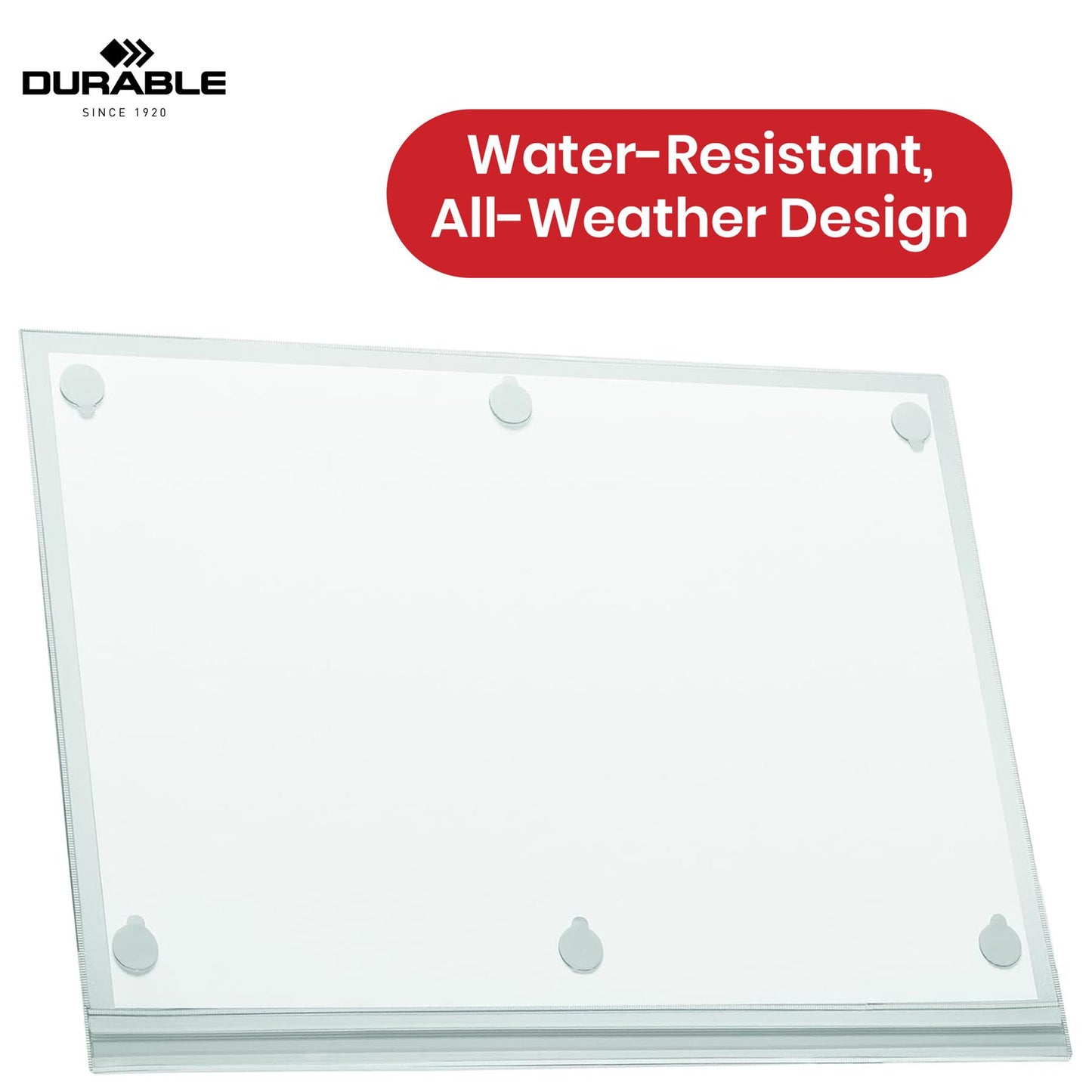 Durable Document Wallet - 5 Pcs Plastic Clear Folders, A3 Waterproof Paper Folder for Documents