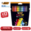 BIC Colour Up Colouring Felt Pens Assorted Colours - Pack of 12 - 1 to 5 Packs