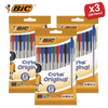BIC Cristal Original Ballpoint Pens, Fine 1.0mm, 10 Assorted Colours, Comfortable Grip for School and Office