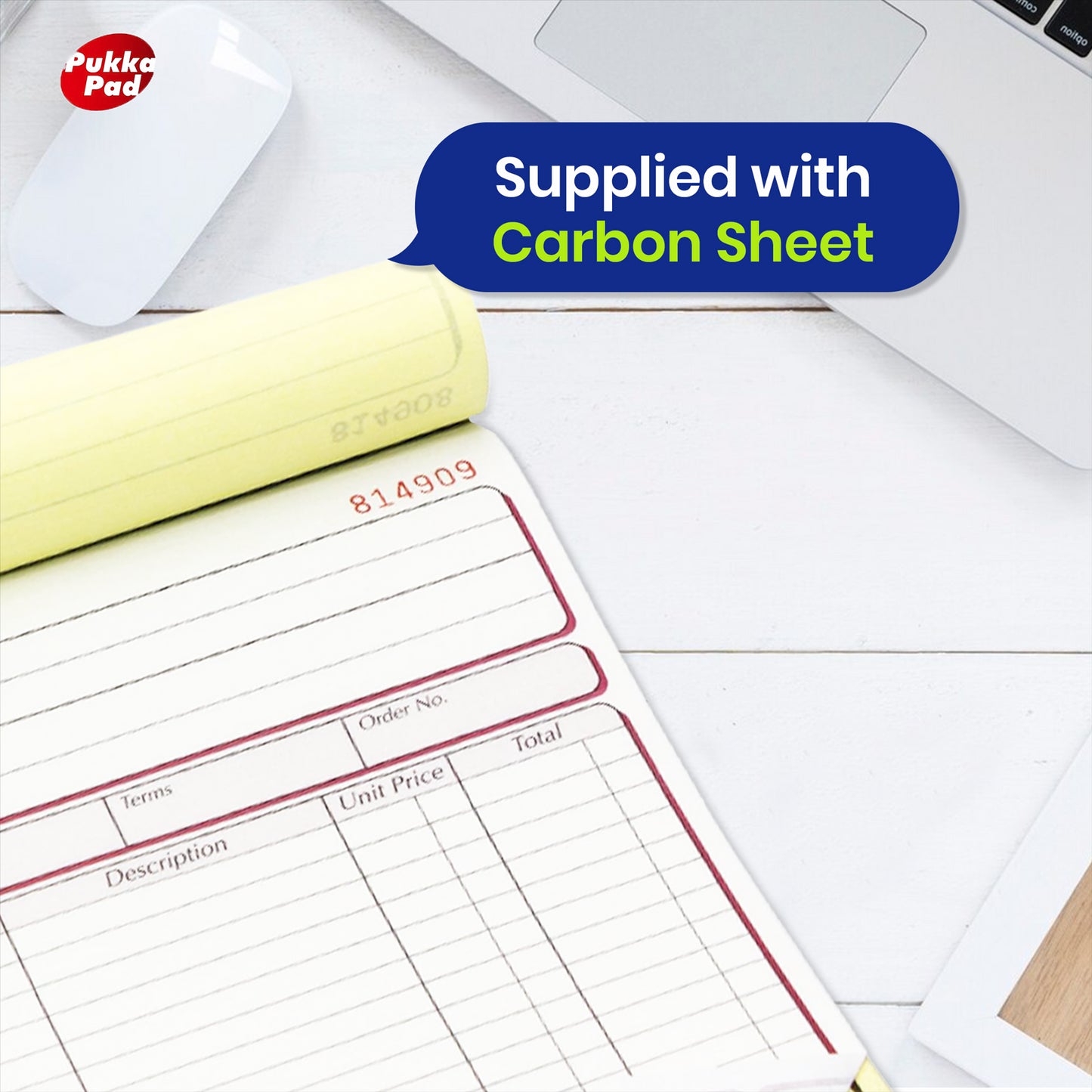 Pukka Pad Duplicate Invoice Book 50 Sets Self-Employed VAT Receipt Pad for Business