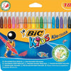 BIC Kids Kid Couleur Colouring Pens Assorted - Pack of 18 - 1 to 5 Packs