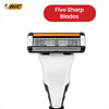BIC Flex 5 Hybrid, Men's 5-Blade Razors, Precision Blade for Accuracy, Pack with 1 Handle and 4 Refills