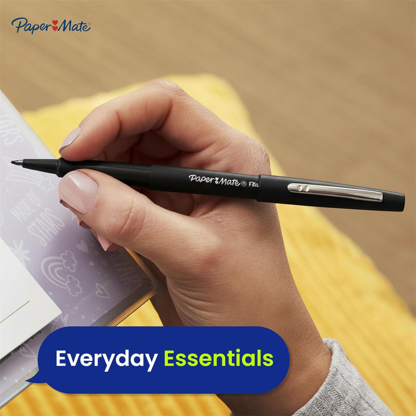 Bic Marking 2300 Markers 2x, Paper Mate Flair Black Pens 6x and Flex Highlighters, Office & School Writing Set 4x