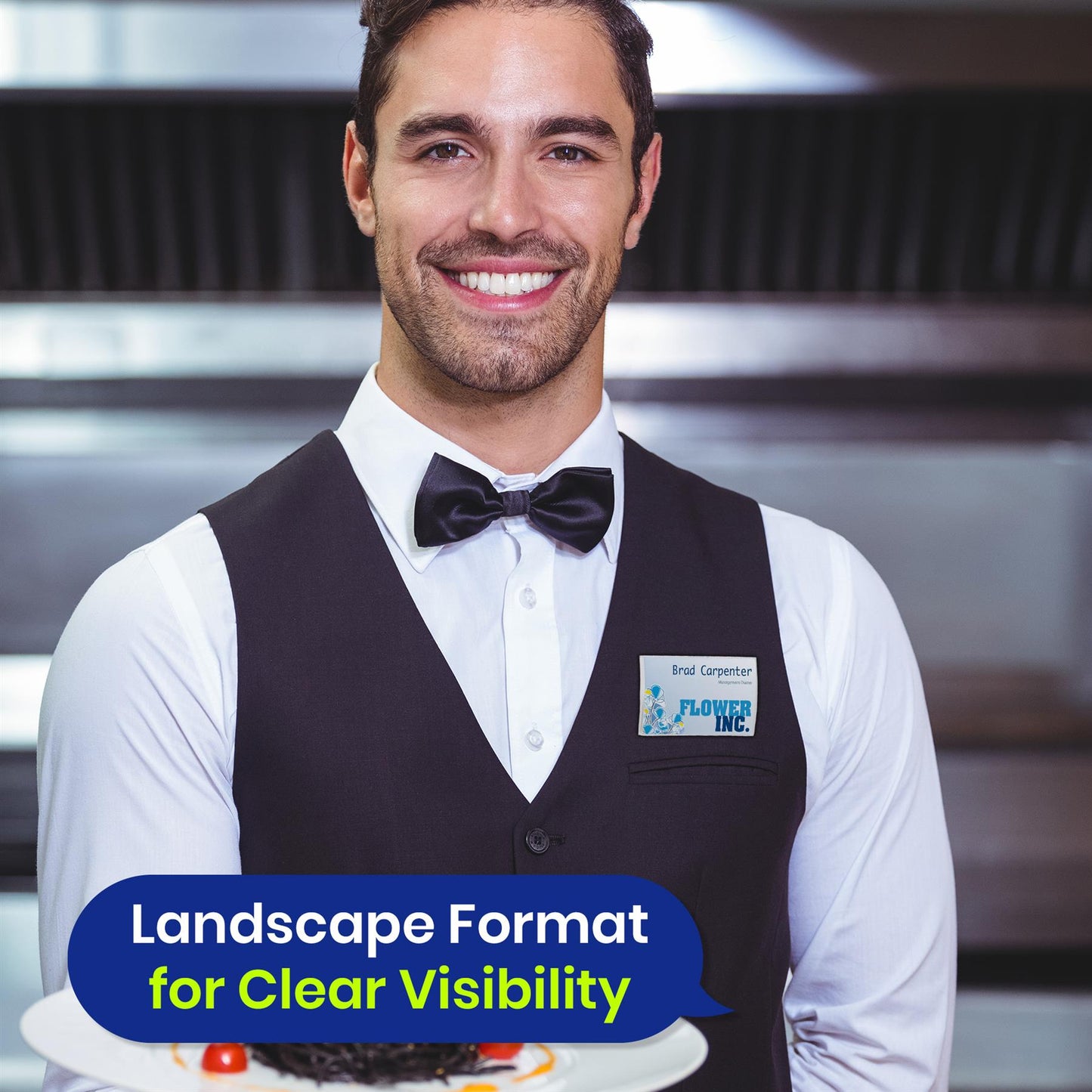 Durable Click Fold Name Badge with Combi Clip 54x90mm Transparent