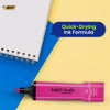 BIC 12x Marking Highlighter Flat Marker Neon Pink Modular Tip for Precise Highlighting