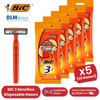 BIC 3 Sensitive 3-Blade Disposable Razors for Men Aloe + Vitamin E - 5 Pack