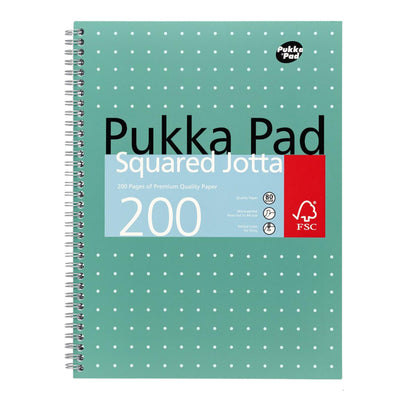 Pukka Pad A4 Metallic Squared & Lined Notebooks 200 Pages 80GSM Wirebound