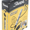 SHARPIE METAL PERM MARKER SML BULLET BLK - Pack of 12