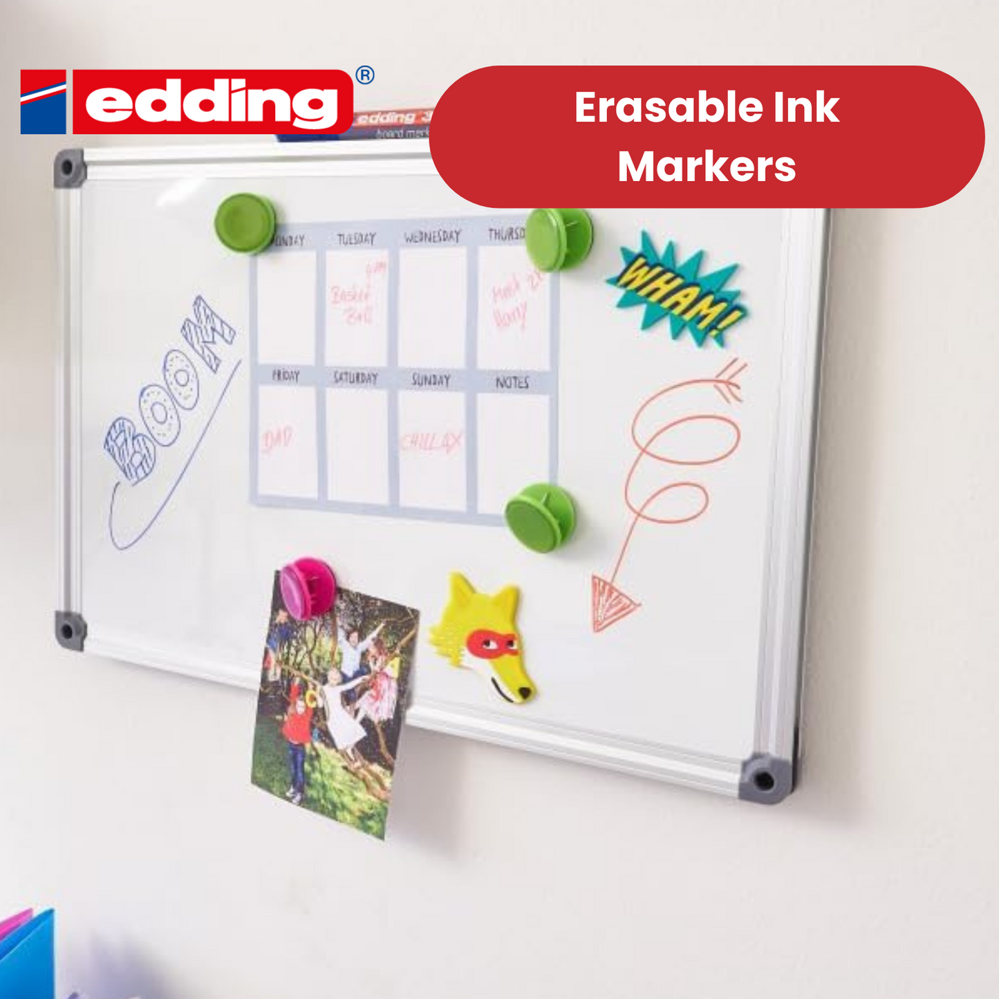 Edding 360 Drywipe Marker Assorted Pack of 4 - 1 to 5 Packs