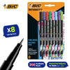 BIC Intensity Fine Felt Tip Pens Fine Point Assorted Colours - Pack of 8