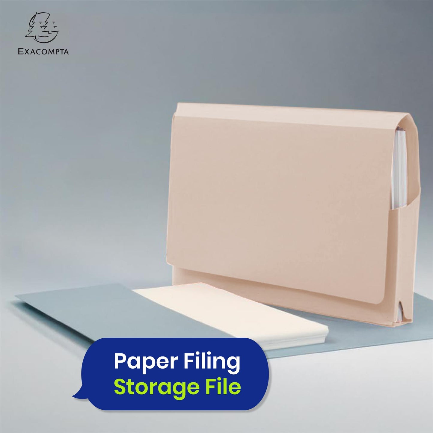 Exacompta Guildhall Full Flap Pocket Wallet – Foolscap Paper Organiser 315gsm Folder,Pack of 50(Buff)