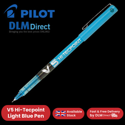 Pilot Hi-Tecpoint V5 Liquid Ink Rollerball Fine Tip 0.5mm Multi Pen - Light Blue