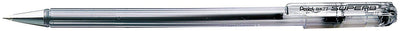 Pentel Superb Ballpoint Pen 0.7mm Tip 0.25mm Line Black - Pack of 12