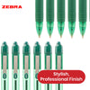 Zebra Smooth Ballpoint Pen Green Z Grip Retractable Pen 1.0mm Medium Point Biro for School Office (Pack of 12)