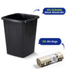 110L Bin Bags 25 Pack and 90L DURABIN Waste Bin Bundle Strong Recycled Plastic Set