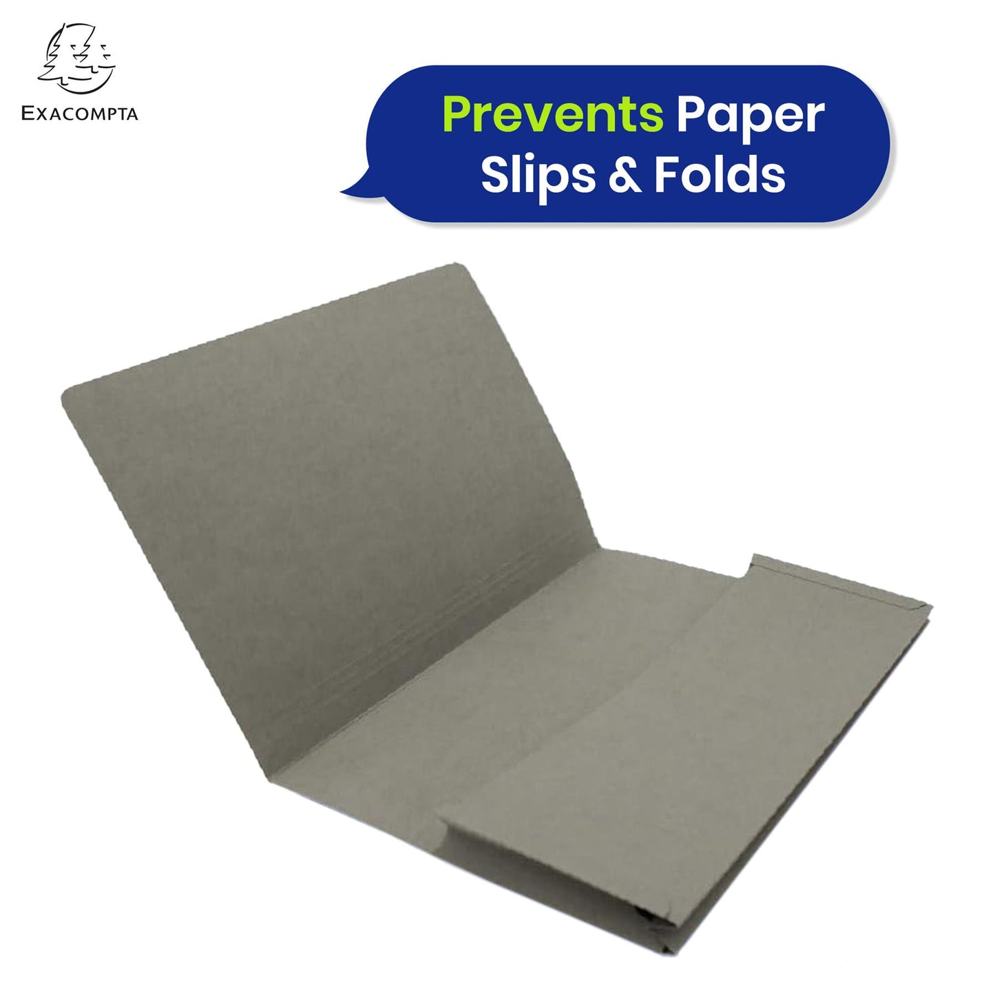 Exacompta Guildhall Full Flap Pocket Wallet, Durable 315gsm Manilla Folder Foolscap, 50 Pack (Grey)