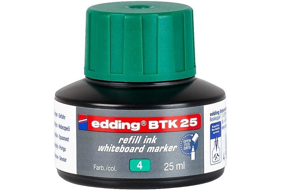 edding BTK 25 refill ink whiteboard marker - green - 25 ml - Pack of 2-36