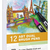 Tombow ABT Dual Brush Pen 2 tips Pastel Colours Pack of 12