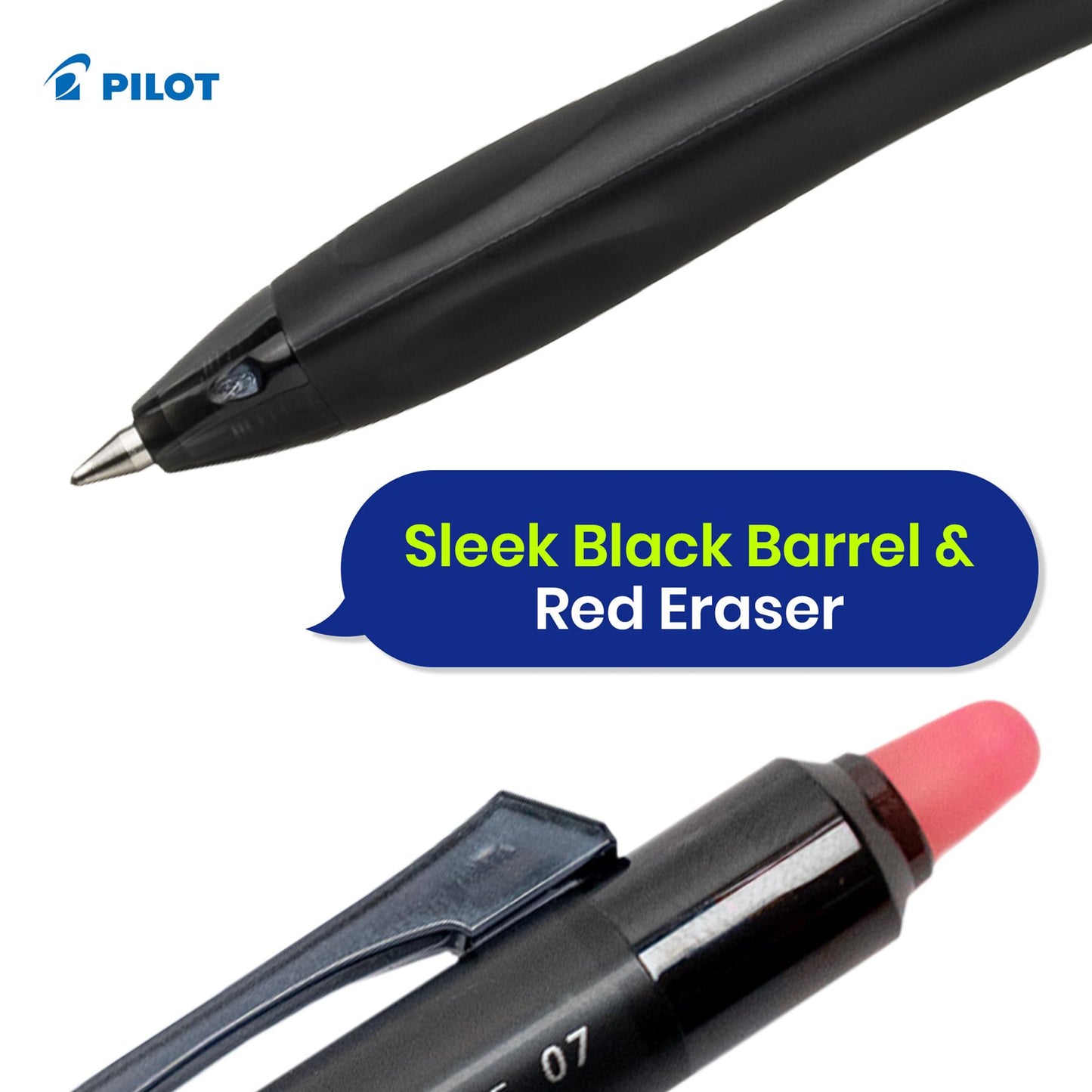 Pilot Frixion Ball Plus Red Erasable Pens 0.7mm Pack of 10 Smooth Writing Ink