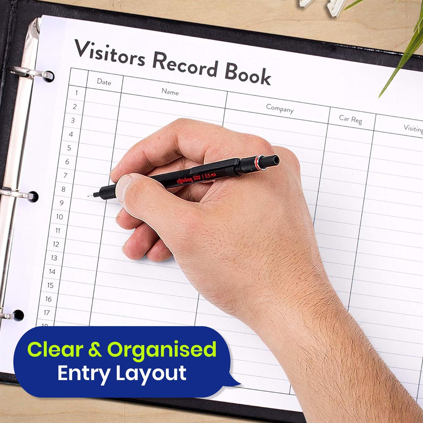 Visitor Book Refill A4 Sign-In Sheets with Durable Paper for Offices and Schools