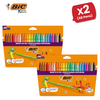 BIC Kids Felt Tip Pens with Medium Blocked Tip 24 Colours