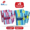 Pukka Pad Project Book - 250 Pages Assorted Colours Stripes A4 Notepad for School