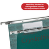 REXEL CRYSTALFILE GREEN FOOLSCAP SUSPENSION FILES V BASE - PACK OF 50 - 1 to 5