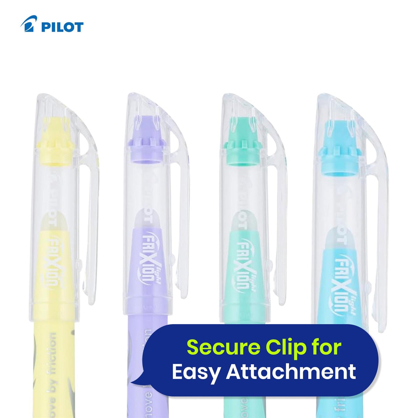 4x Pilot FriXion Soft Light Erasable Highlighter Assorted Pens for School & Office
