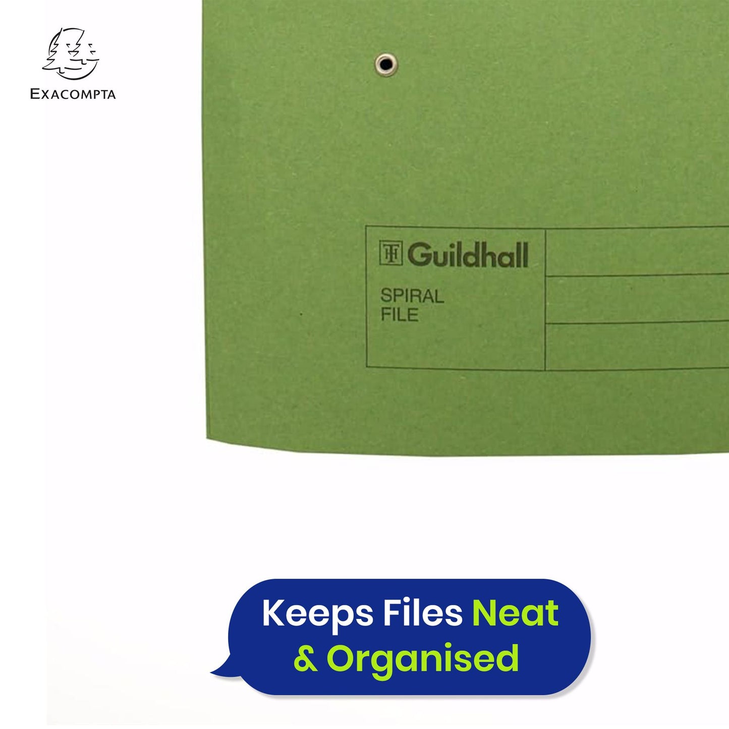 Exacompta Guildhall Spring Manilla Transfer File, 285gsm Blue Angel Certified Folder, Pack of 25