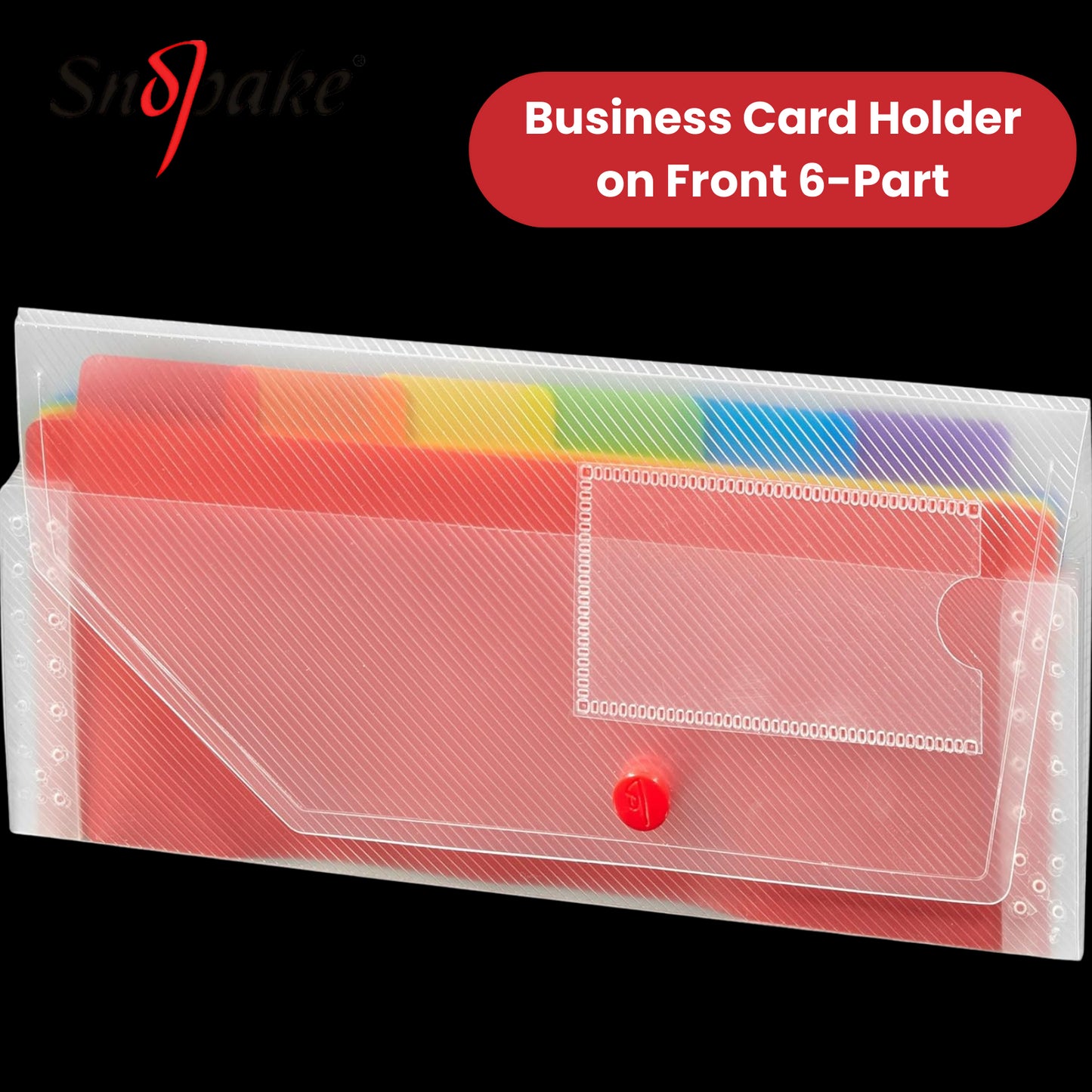 Snopake Rainbow 6part Expand Organiser DL