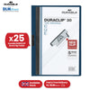 Durable Clip Folder 30 Sheet PVC Display File, 25 Pcs Midnight Blue A4 Clip Bar File for Home
