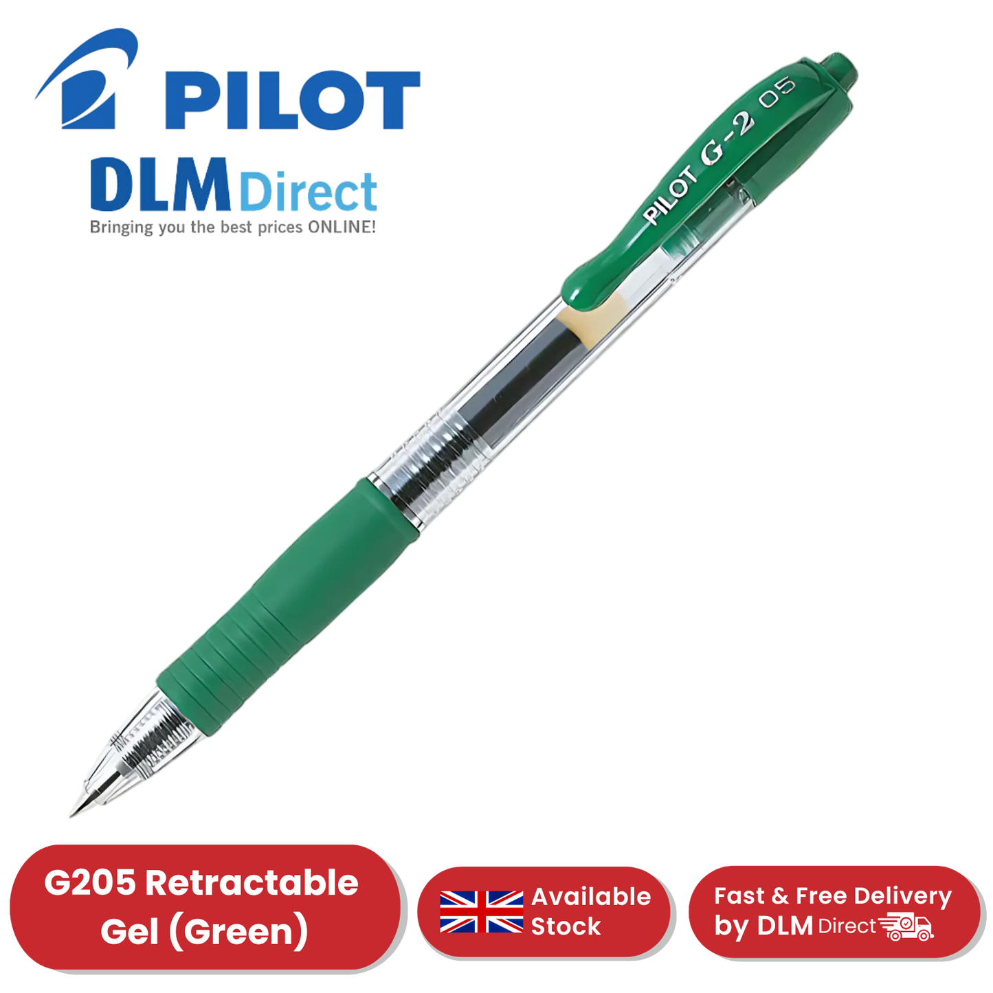 Pilot G2 05 Fine Point Green Single Pen to Multi Pens Office, School & Home Use