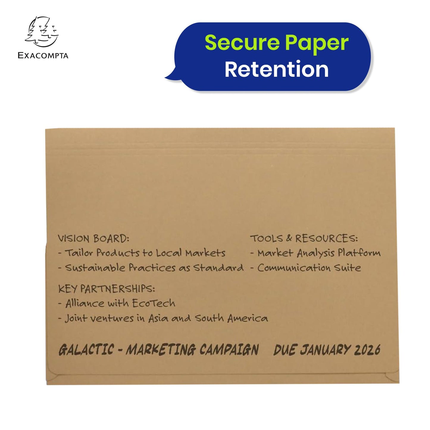 Exacompta Guildhall Pocket Wallet – 315gsm Manilla Heavyweight Secure file, Pack of 50, (Buff)