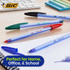 Bic Cristal Soft Ballpoint Pens Medium Tip (1.2 mm) Assorted Colours, Pack of 15 + 5,Black / Blue / Red / Green