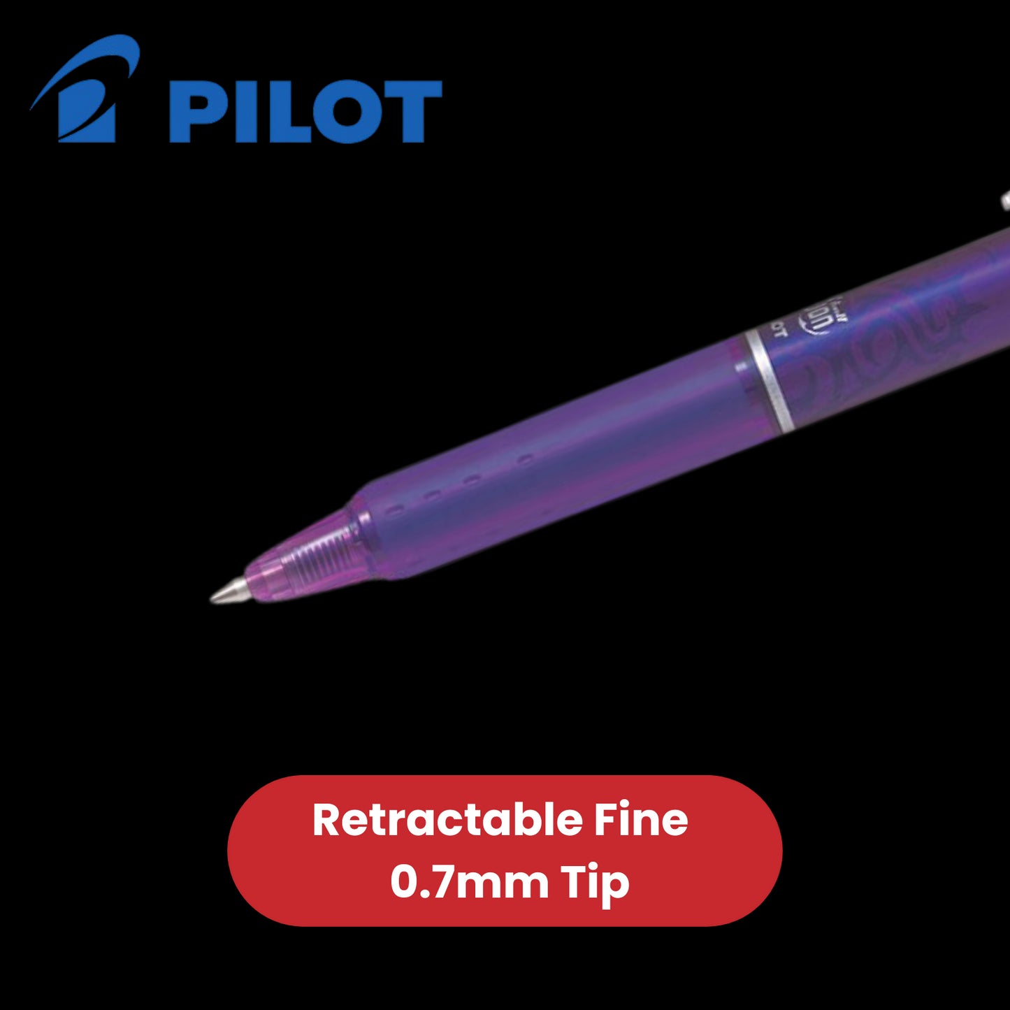 Pilot FriXion Clicker Retractable Erasable Multiple Pens 0.7mm Tip Line Violet