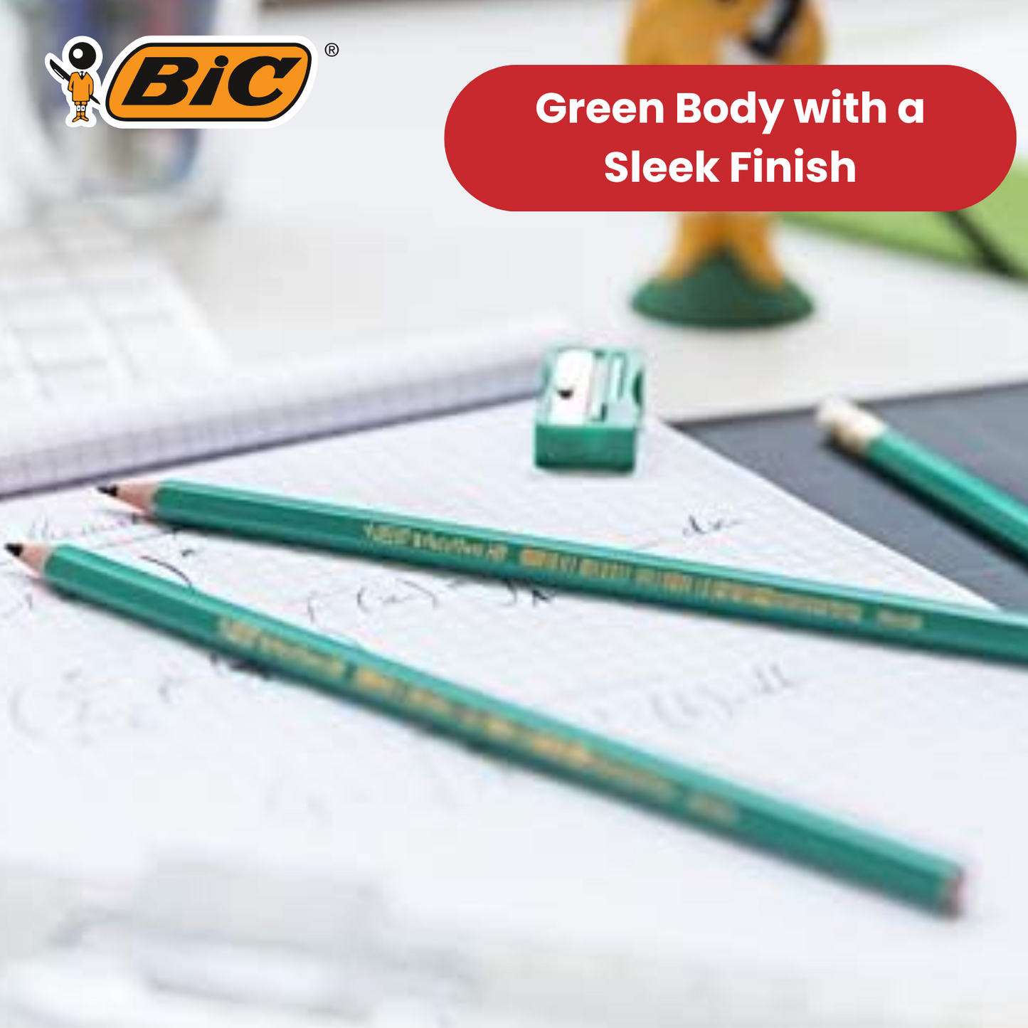 BIC Evolution Original HB Graphite Pencils - 4 Count (Pack of 1) - Pack of 1 to 5