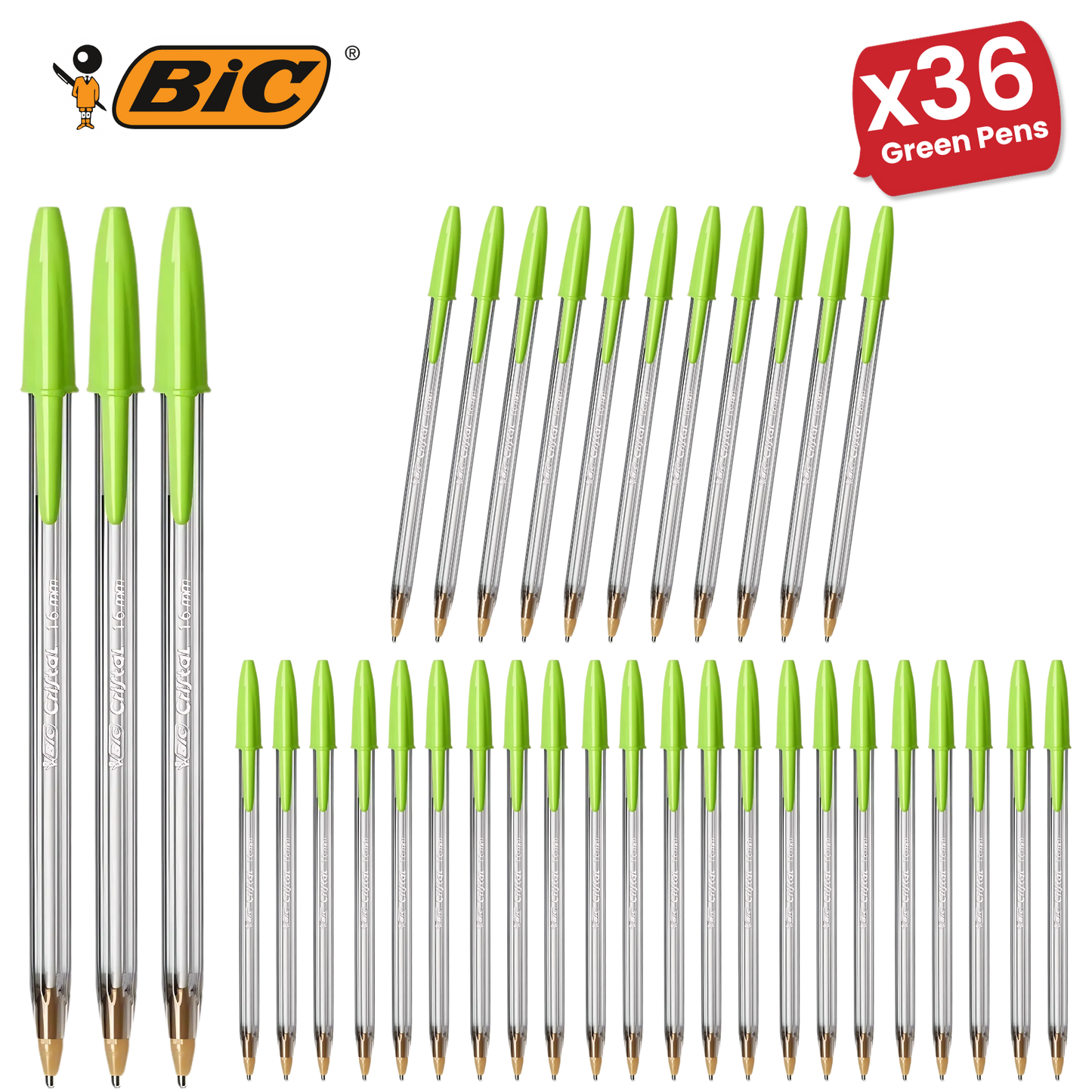 Bic Cristal Fun Ball Pen � Green -Pack of 1