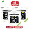 Happy 50th Birthday Black and White Recyclable Banner - 2.6m