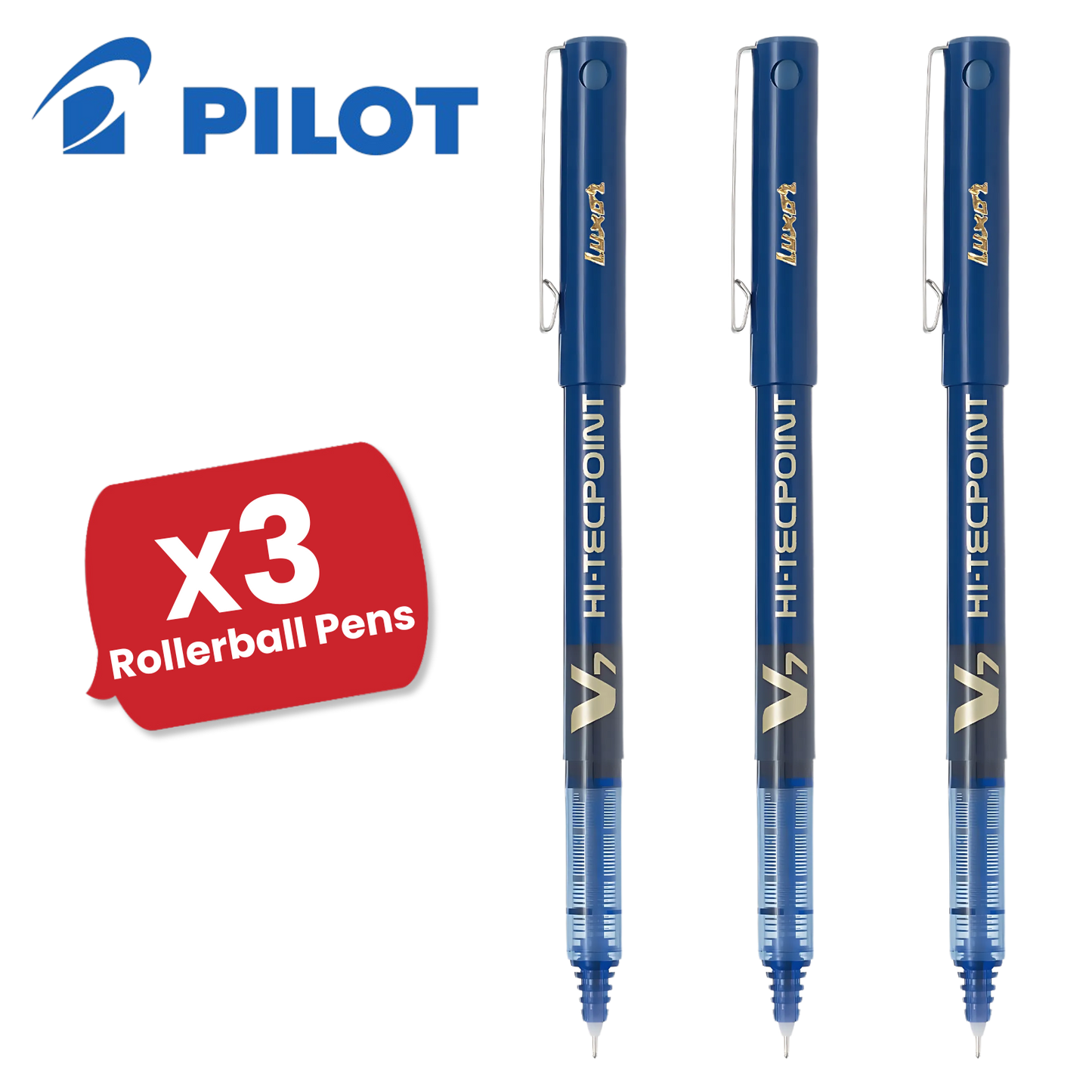 Pilot V7 Rollerball Pen 0.7mm Needle Tip Blue - Pack of 1 - 1 to 36 Packs