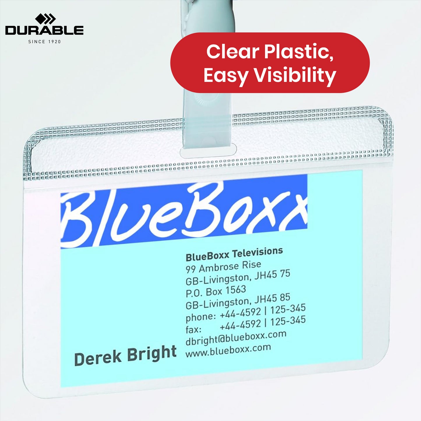 Durable ID Card Holder 25 Pcs Self Laminating ID Badge Holders with Clip for Office