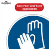Durable Protective Gloves Floor Sticker - 43cm Blue Safety Sign Self-Adhesive Decal for Workplace